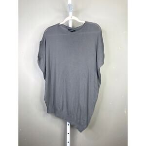 acrobat asymmetrical gray lightweight jersey knit blouse